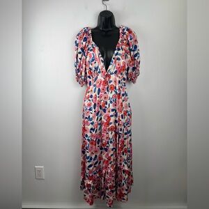 For Love & Lemons Women Gianna Floral Maxi Dress Size S/M